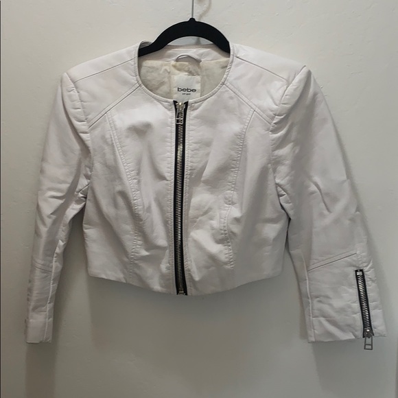 Bebe Crop Leather Jacket - Picture 2 of 9